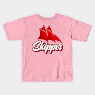 Skipper Sailing Ship Crew Traveler Groups Retro Partner Look Kids T-Shirt